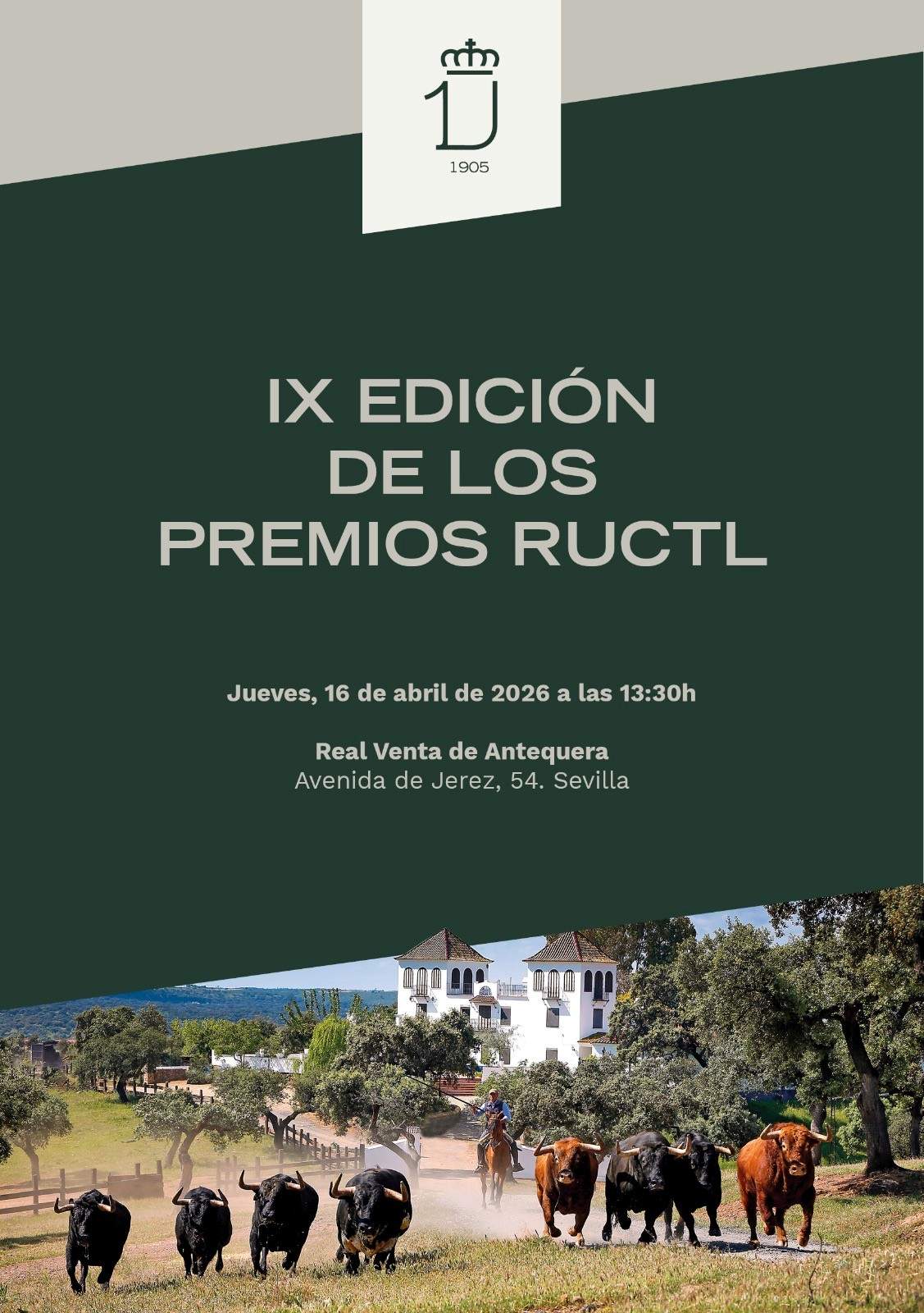 La RUCTL celebrará la IX Edición de sus premios en la Real Venta de Antequera de Sevilla