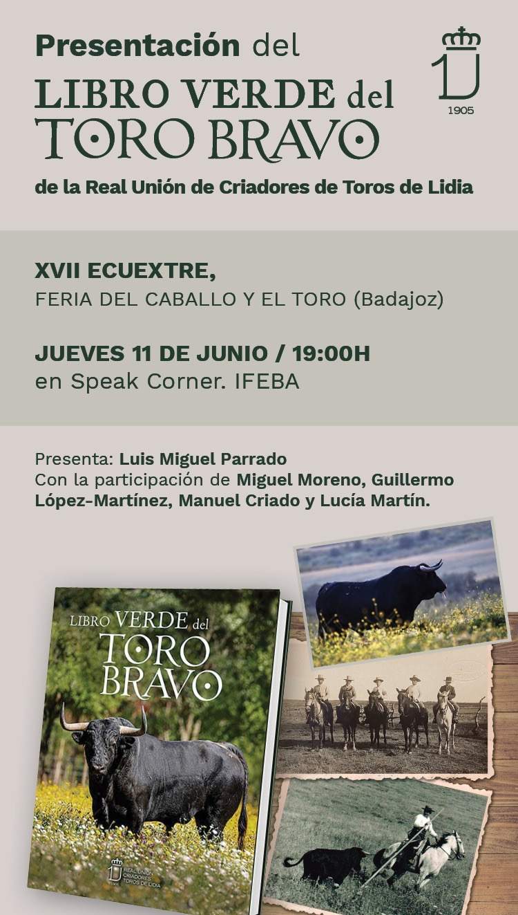 Ecuextre acoge la presentación del «Libro Verde del Toro Bravo» de la Real Unión de Criadores de Toros de Lidia
